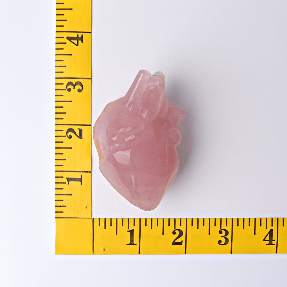 2.6" Rose Quartz Heart Crystal Carvings Crystal wholesale suppliers