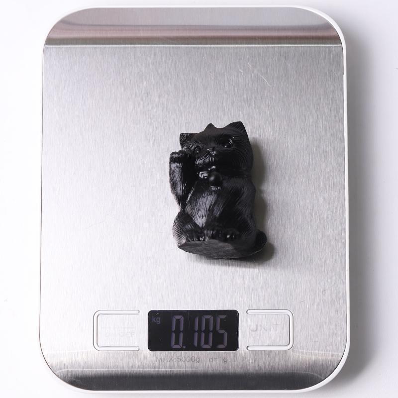 2" Black Obsidian Cute Cat Crystal Carvings for Halloween Crystal wholesale suppliers