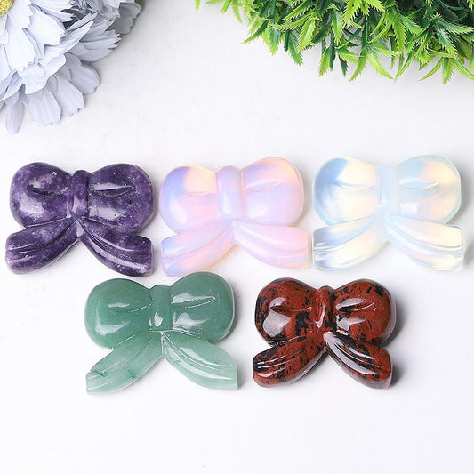 2.3" Bow-knot Crystal Carvings for Christmas Crystal wholesale suppliers