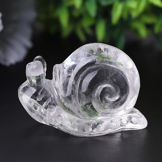 3" Clear Quartz Snail Crystal Carvings Crystal wholesale suppliers