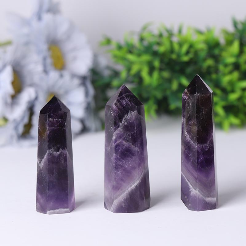 Wholesale Natural Dream Amethyst  Chevron-Amethyst Points Crystal wholesale suppliers