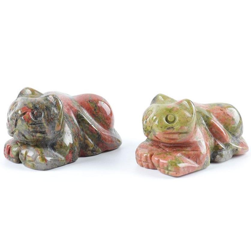 Unakite Crystal Carving Cat Crystal wholesale suppliers