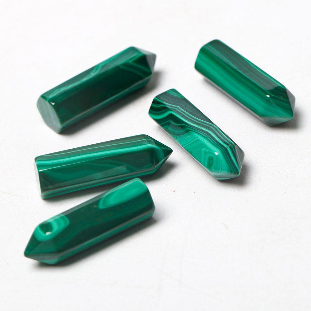 1" Natural Malachite Crystal Tiny Points For DIY Discount Crystal wholesale suppliers